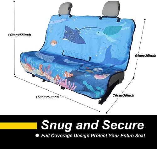 Back Seat Cover for Car Trucks Van SUV Jeep, Waterproof Rear Bench Towel Seat - Image 2