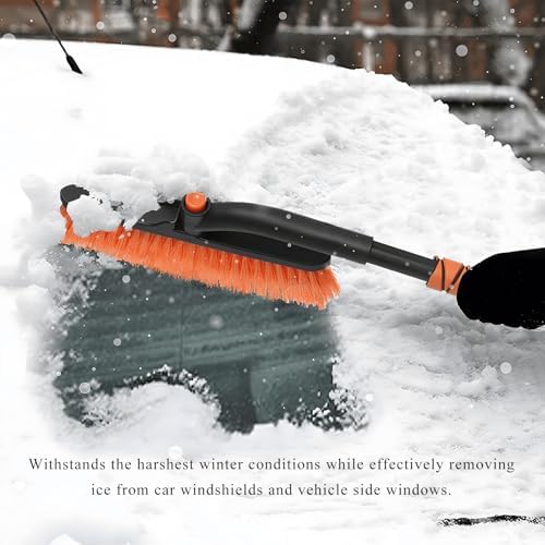 26.4 Inch Car Snow Scraper and Brush, Detachable Winter Snow Removal Tool - Image 6