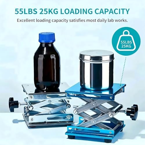 12inch x12inch Lab Jack Stand Platform, Anodized Aluminum Top Deck Laboratory - Image 4