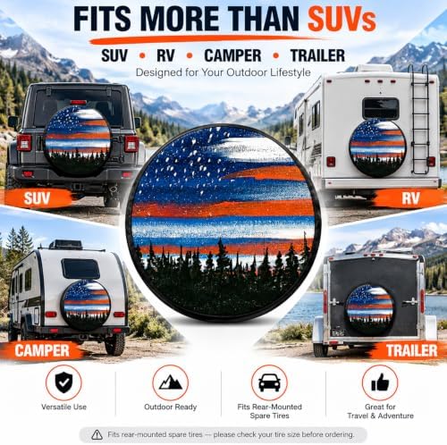 Spare Tire Cover Waterproof Sun Protection Fit - Image 3