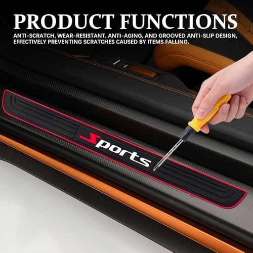 4PCS Car Door Sill Protector, Car Door Edge Guards, Anti-Scratch Rubber Auto - Image 5