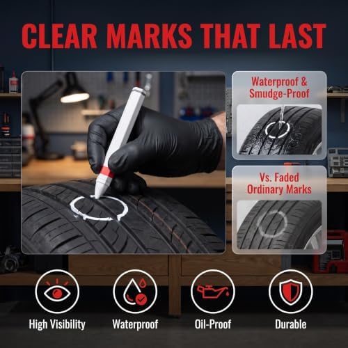 White Tire Marking Pen, Wax Marker - Image 3