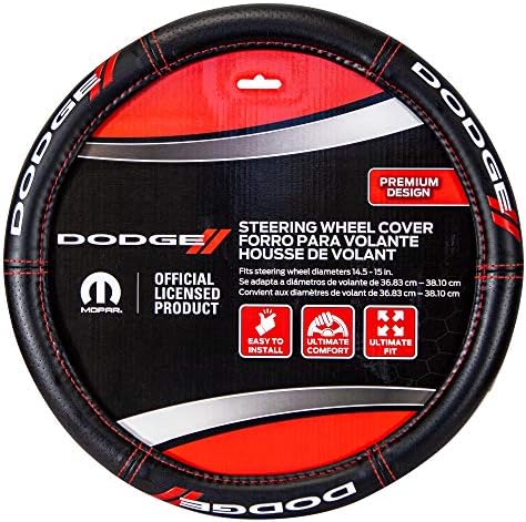 Plasticolor 006694R01 Dodge // Deluxe High Contrast Stitching Steering Wheel by Plasticolor