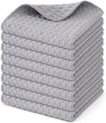Homaxy Microfiber Waffle Weave Kitchen Dish Cloths, 8 Pack by Homaxy