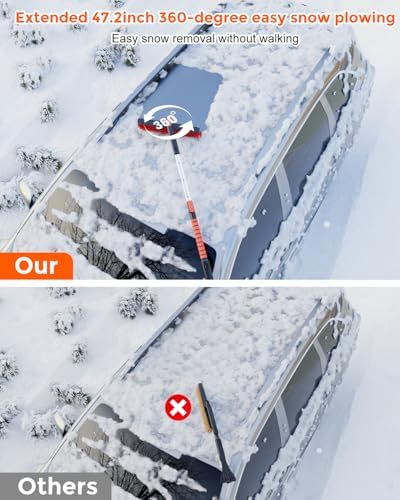 DooGooCoo 42" Extendable Snow Brush & Ice Scrapers - Image 5
