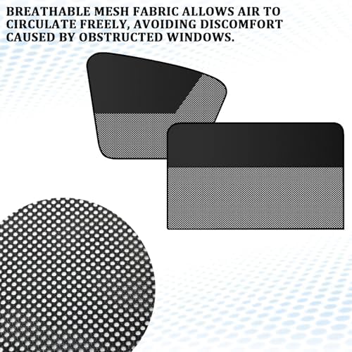 Magnetic Car Window Shades 4PCS Front & Rear Side Window, UV Protection Sun - Image 4