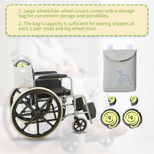 Wheelchair Tire Covers for Wheel to Protect Floors Carpets, Wheelchair - Image 5