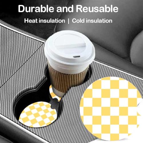 Ceramic Car Coasters – Absorbent Car Cup Holder Coaster Set - Image 2