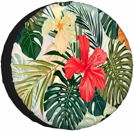 Hibiscus Flowers Spare Tire Cover by NOMEDOGYIM