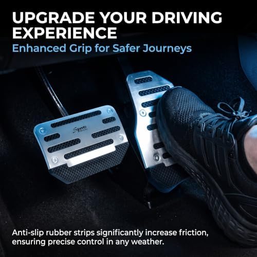 2 PCS Non-slip Pedal Pads Set, Alloy Brake and Accelerator Pedal Protectors - Image 4