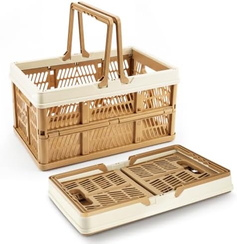 VALESKA Collapsible Crate 20L, Foldable Plastic Milk Crates by VALESKA