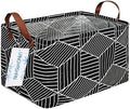 Rectangular Collapsible Storage Basket Nursery Organizer Black diamond by LANGYASHAN