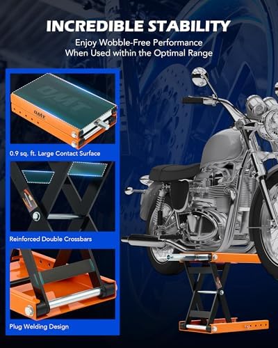 OMT Motorcycle Lift, 1100lb Crank Hoist Stand - Image 3