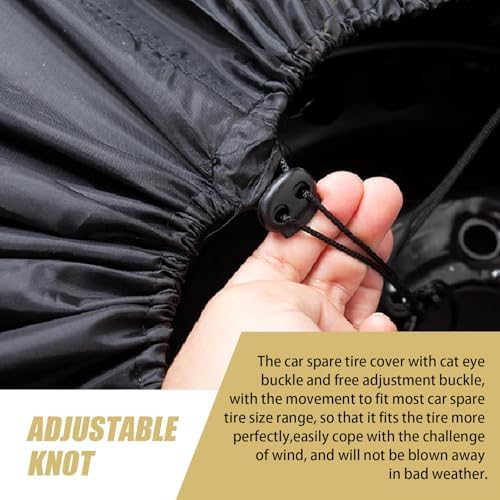 1 PC Car Tire Protector, 31.49" 210T Oxford Cloth Sun Dustproof 19"-23" Spare - Image 4