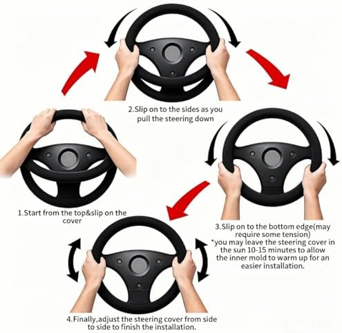 Horror Steering Wheel Cover Skull 15In + 2 Horror Skull Car Cup Coasters - Image 5