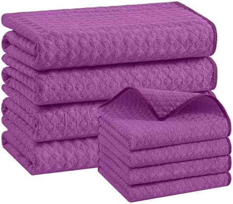 Homaxy Microfiber Kitchen Towels and Dishcloths Sets, 8 Pack by Homaxy