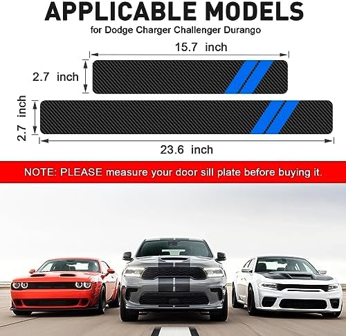 Door Sill Protector for Dodge Durango Challenger Charger Accessories - Image 2