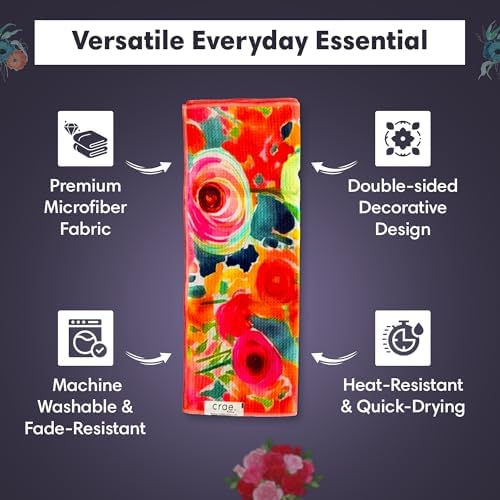 Double-Sided Microfiber Hand Towels, Waffle Kitchen Towels Set - Image 3