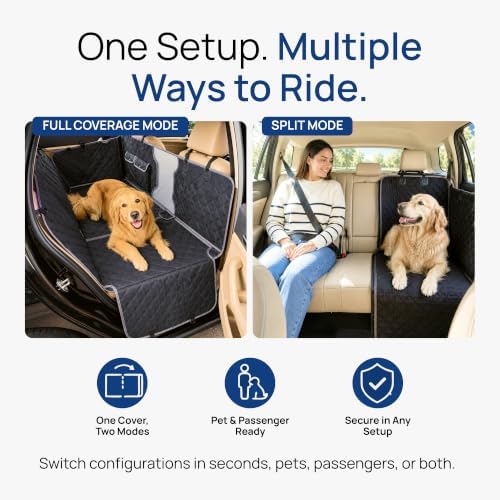 Dog Car Seat Cover for Back Seat, Waterproof Hammock - Image 6