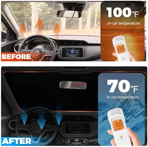 Foldable Front Windshield Sunshade fit - Image 2