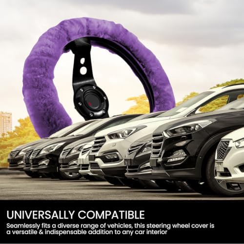 Andalus Brands Luxury Fluffy Car Steering Wheel Covers – Genuine Merino - Image 6
