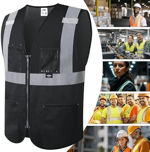JKSafety Safety Vest for men women Hi Vis Vest - Image 6