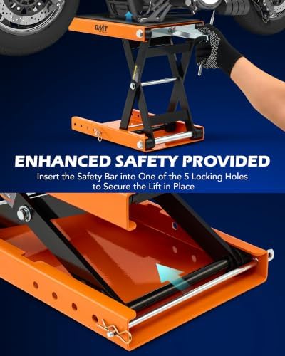 OMT Motorcycle Lift, 1100lb Crank Hoist Stand - Image 5