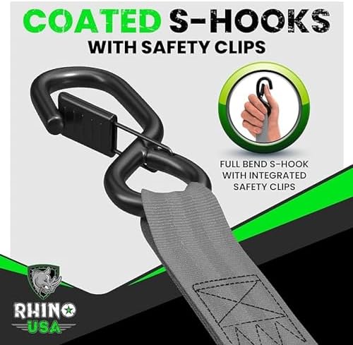Rhino USA Retractable Ratchet Straps - 1in x 10ft - Image 5