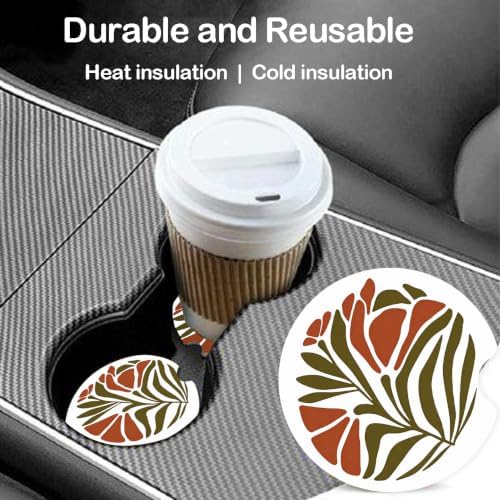Ceramic Car Coasters – Absorbent Car Cup Holder Coaster Set - Image 2