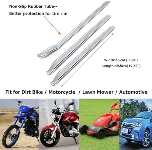 Dr.Roc 3 x 19.5 inch Staight and Curved Tire Irons Tire Levers TR413 Valve Stem - Image 3
