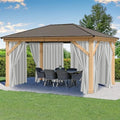 Outdoor Curtains for Patio Waterproof Rod Pocket 4 Pcs 54x84 Silver Grey by HolidayIdeas