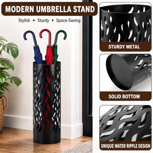 Noamus Metal Umbrella Holder, Umbrella Stand Rack - Image 3