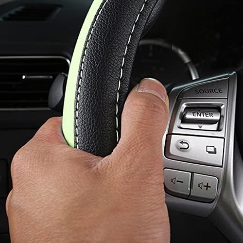 Leather Car Steering Wheel Cover, Universal Fit - Image 5