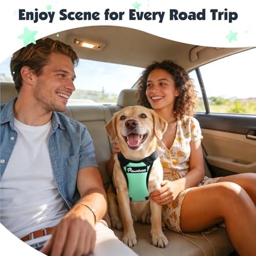 Pawaboo Dog Seat Belt Harness for Car, Seatbelt Harness - Image 2