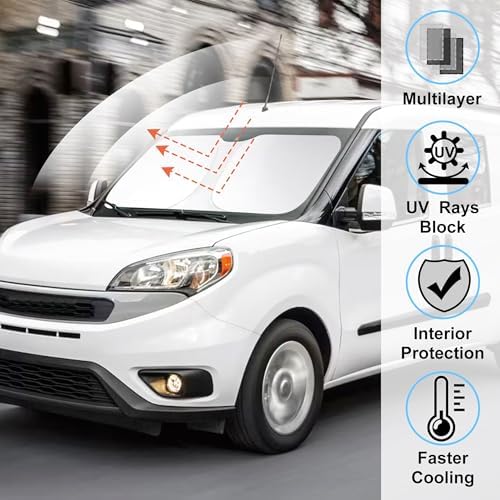 Windshield Sun Shade for 2014-2026 Dodge RAM ProMaster - Image 2
