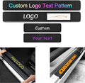 Custom Car Door Sill Protector Personalized Text/Logo Decal Decorative Carbon by DIBOTA
