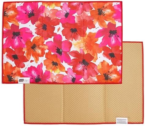 RITZ 6-Piece Poppy & Dots Microfiber Kitchen Set – Vibrant Watercolor Botanical - Image 6