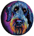 Colorful Giant Schnauzer Dog Spare Tire Cover Pet Animal Wheel Protectors by GUGLILI