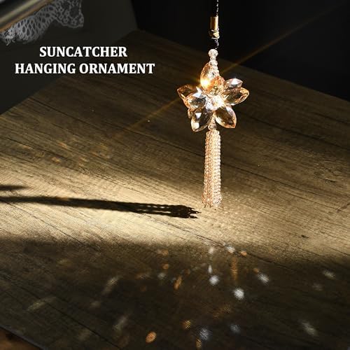 AuMoHall Crystal Flower Rear View Mirror Pendant Car Hanging Ornament Lucky - Image 6