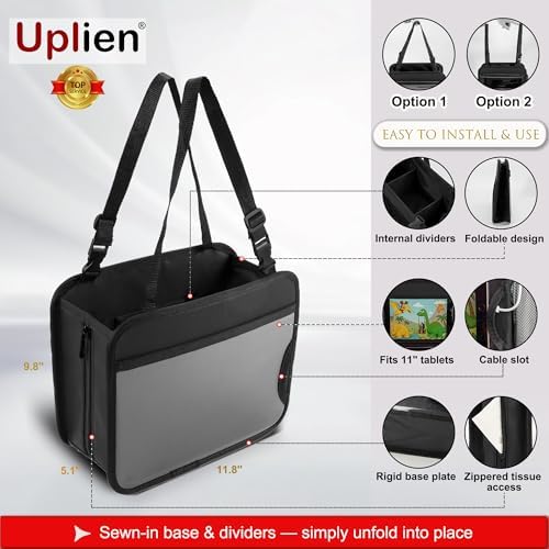 Car Organizer Bag for Back Seat Front Seat or Between Seats Premium PU Leather - Image 3
