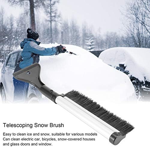 Telescoping Snow Brush, Aluminum Alloy Retractable Snow Brush Car Windshield - Image 6