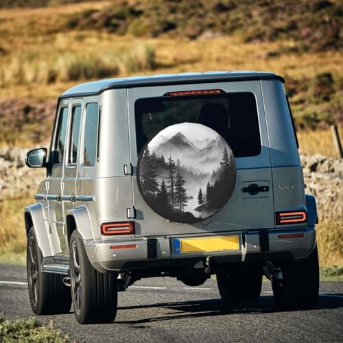 Spare Tire Cover Mountain Lake Tree Landscape Wheel Covers Weatherproof - Image 6
