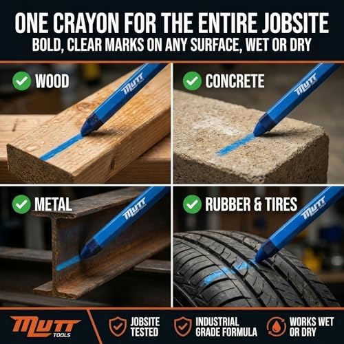Mutt Tools Blue Lumber Crayons 12 Pack - Image 2