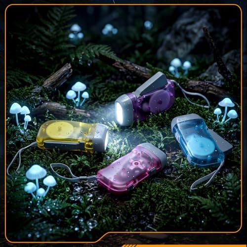 Leelosp 48 Hand Crank Flashlights, Baby Blue - Image 6