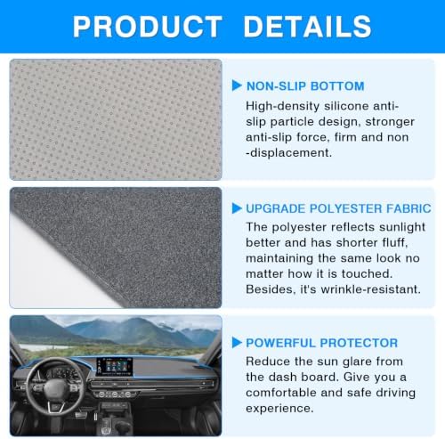Autorder Gray Dashboard Cover Mat - Image 6