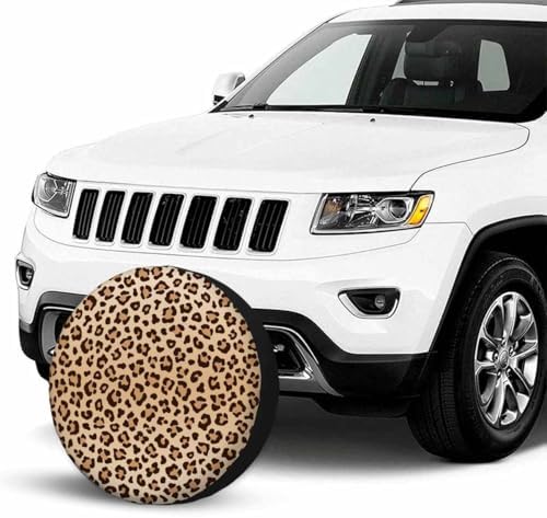 Leopard Print Spare Tire Cover 17 inch Wheel Animal Print Protectors - Image 4