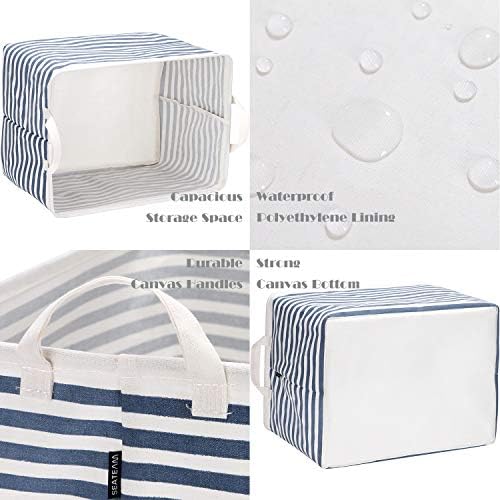 Sea Team Large Rectangle Open-Top Canvas Storage Basket - Image 5