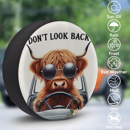 Rv Spare Tire Cover Wheel Funny Alpine Cow Tire Covers Wheel Protectors - Image 3