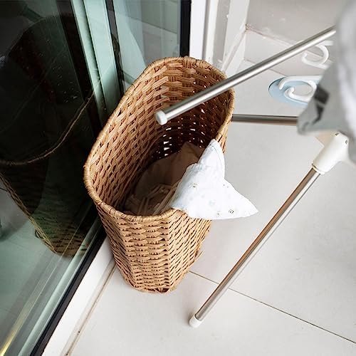 PEMAR Wicker Umbrella Holder, Hand Woven Umbrella Stand Basket Decorative Cane - Image 5