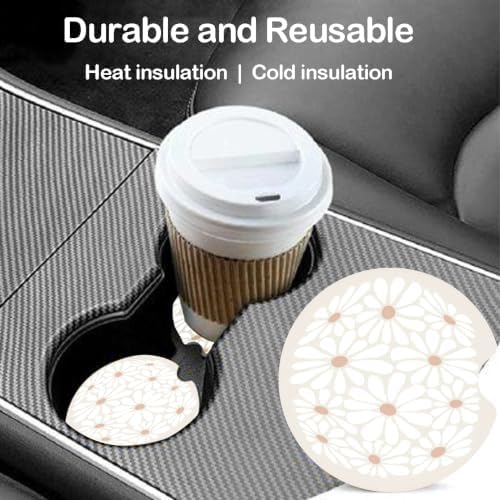 Ceramic Car Coasters – Absorbent Car Cup Holder Coaster Set - Image 2